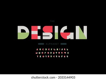 Vector of stylized design alphabet and font