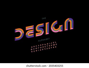 Vector of stylized design alphabet and font