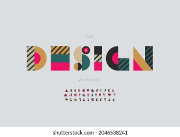 Vector of stylized design alphabet and font