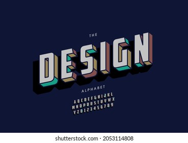 Vector of stylized design alphabet and font