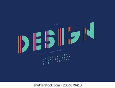 Vector of stylized design alphabet and font