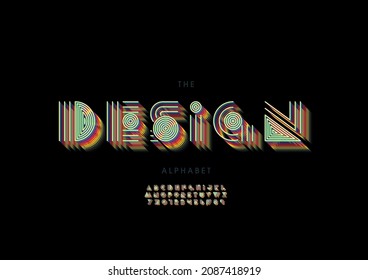 Vector of stylized design alphabet and font