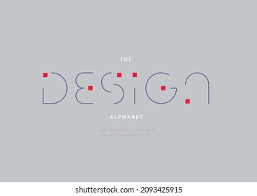 Vector of stylized design alphabet and font