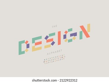 Vector of stylized design alphabet and font