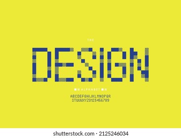 Vector of stylized design alphabet and font