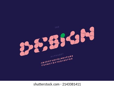 Vector of stylized design alphabet and font