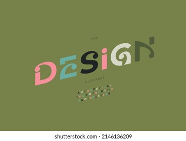 Vector of stylized design alphabet and font