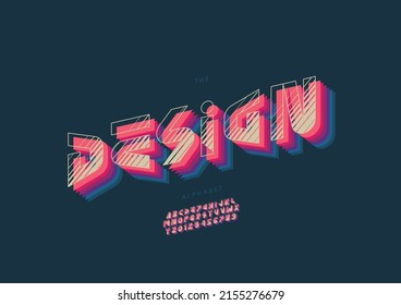 Vector of stylized design alphabet and font
