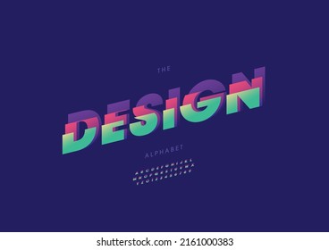 Vector of stylized design alphabet and font