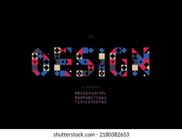 Vector of stylized design alphabet and font