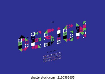 Vector of stylized design alphabet and font