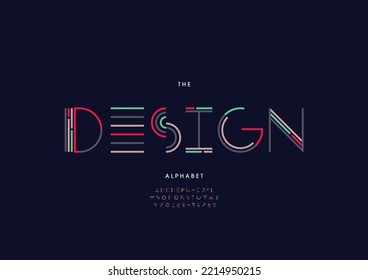 Vector of stylized design alphabet and font
