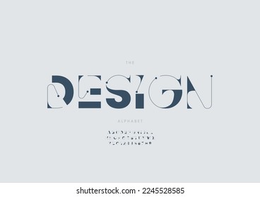 Vector of stylized design alphabet and font