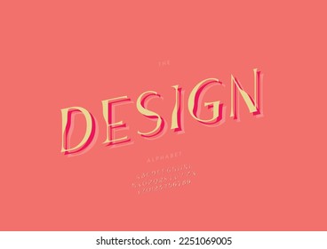 Vector of stylized design alphabet and font