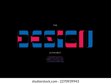 Vector of stylized design alphabet and font