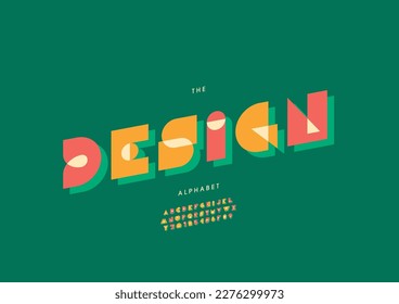 Vector of stylized design alphabet and font