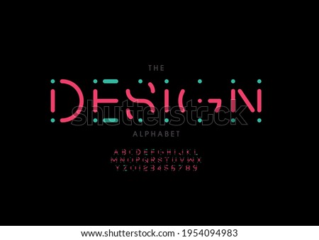 Vector of stylized design alphabet and font
