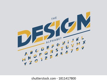 Vector of stylized design font alphabet