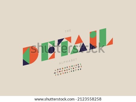 Vector of stylized detail alphabet and font