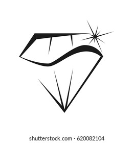 Vector stylized diamond icon