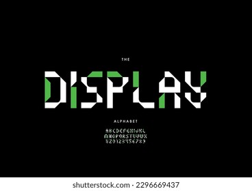 Vector of stylized display font and alphabet