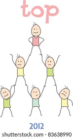 Vector stylized drawings - New Year 2012 holiday blank theme for postcards or calendars for gift