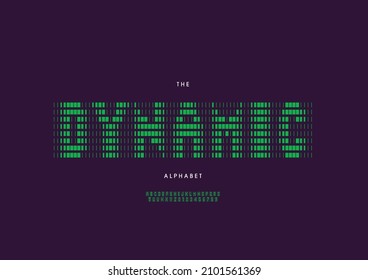 Vector of stylized dynamic alphabet and font