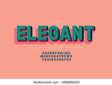 Vector de letras y letras elegantes y estilizadas