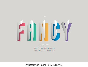 Vector of stylized fancy alphabet and font