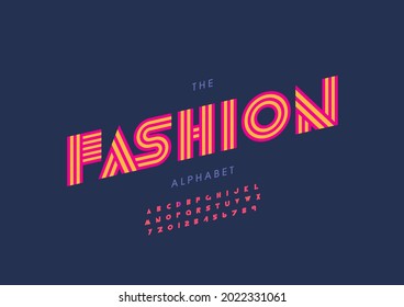 Vector of stylized fashion alphabet and font