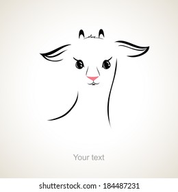 vector stylized figure of a goat