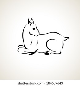 vector stylized figure of a goat