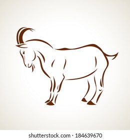 vector stylized figure of a goat