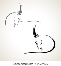 vector stylized figure of a goat