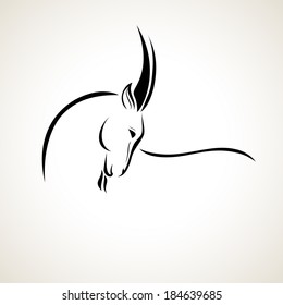 vector stylized figure of a goat