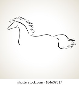 vector stylized figure of a horse