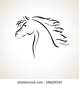vector stylized figure of a horse