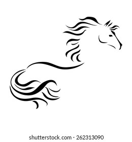 vector stylized figure of a horse