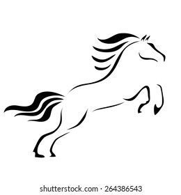 vector stylized figure of a horse