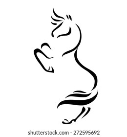vector stylized figure of a horse