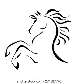 vector stylized figure of a horse