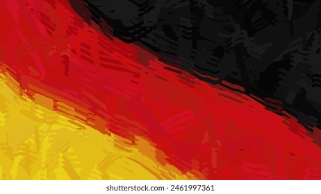 Vector stylized flag of Germany. Decorative illustration