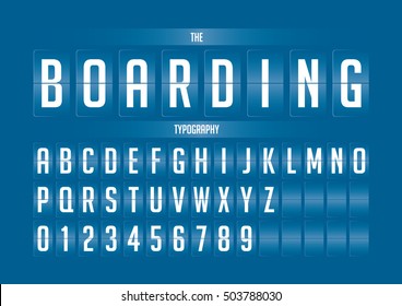 Vector of stylized flip board alphabet