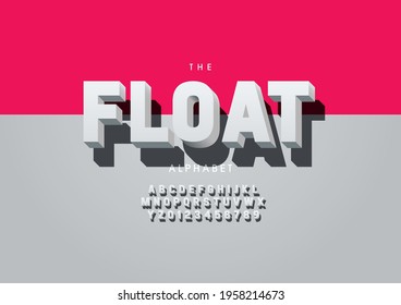 Vector of stylized float alphabet and font