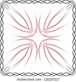 Vector. Stylized floral frame
