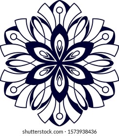 Vector stylized flower for ornament.