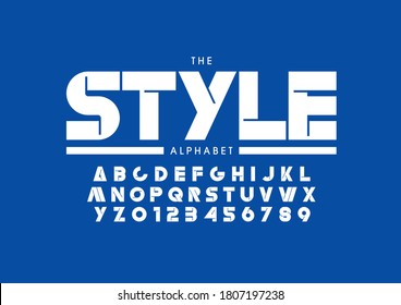 Vector de letra y alfabeto estilizados