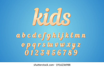 Vector of Stylized Font Alphabet