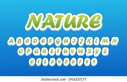 Vector of Stylized Font Alphabet