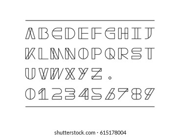 Vector de letra y alfabeto estilizados
